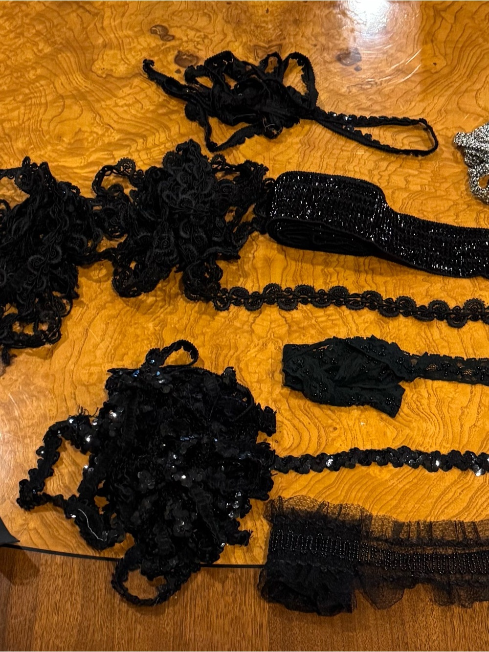 Black Decorative Trim for sewing craft Accessories